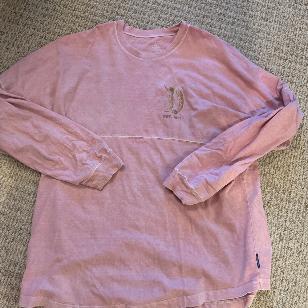 Women’s XL Disney Pink Gold Long Sleeve Shirt Spirit Jersey